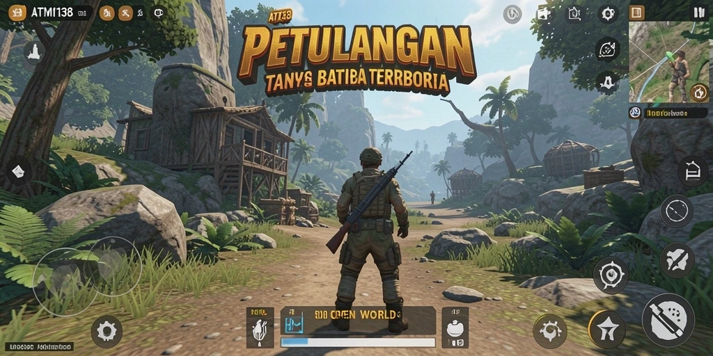 Screenshot ATM138 menunjukkan petualangan seru di dunia terbuka.