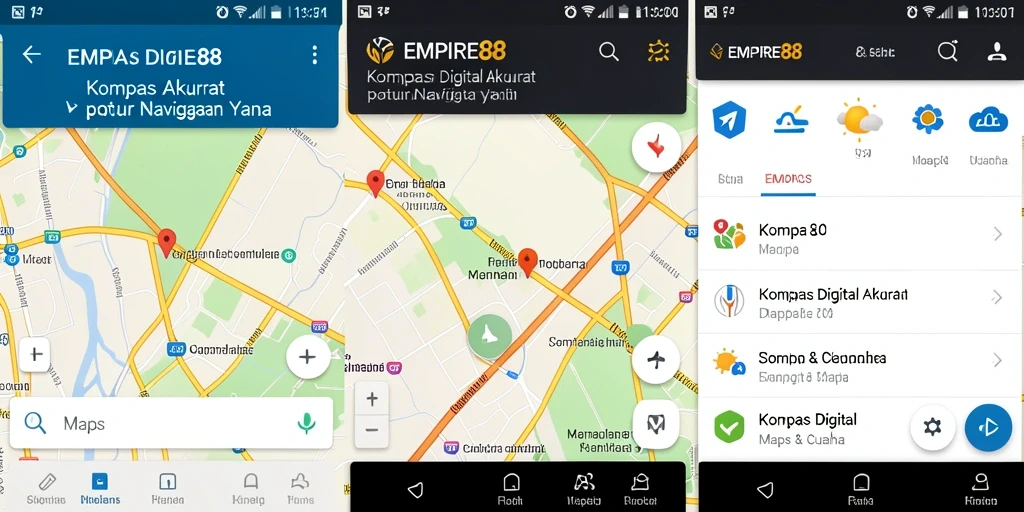 Tampilan antarmuka aplikasi Kompas Digital EMPIRE88 yang user-friendly.
