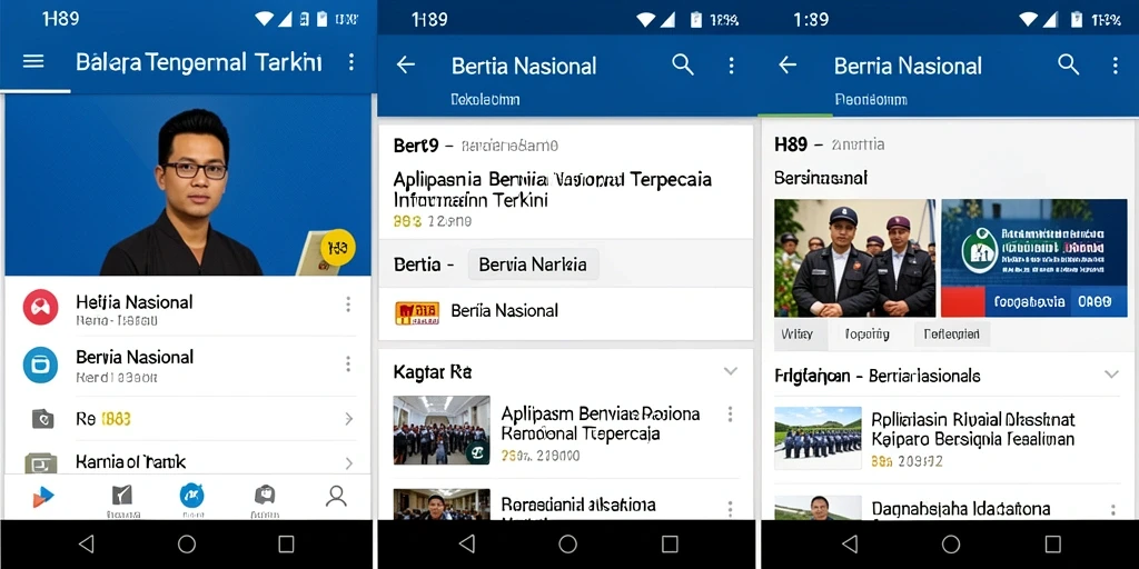 Antarmuka H89 yang menarik dan informatif tentang berita nasional.