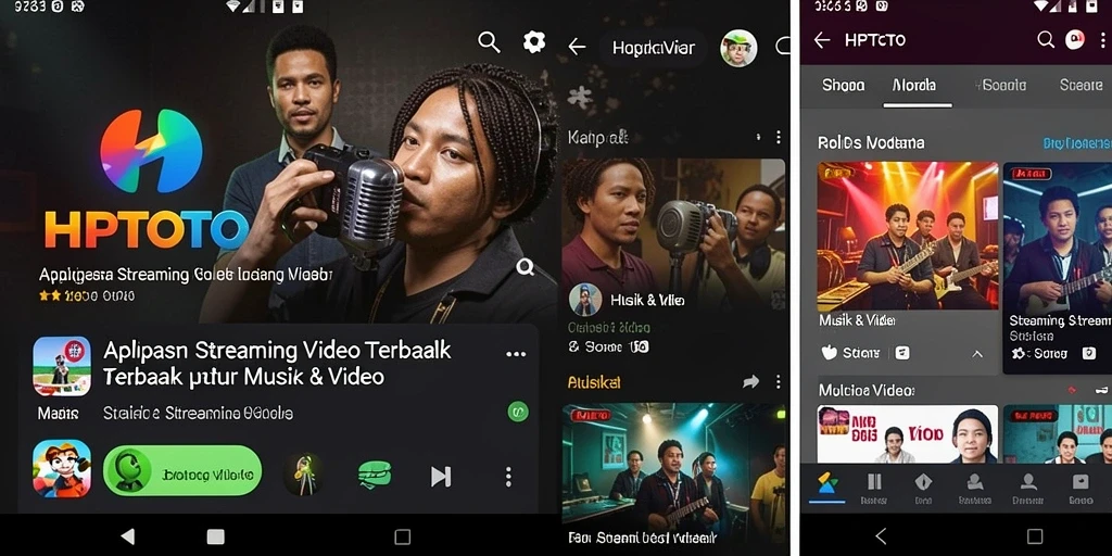 Antarmuka HPTOTO yang intuitif dan menarik untuk Streaming Video.
