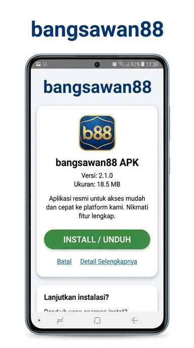 Tampilan halaman APK bangsawan88